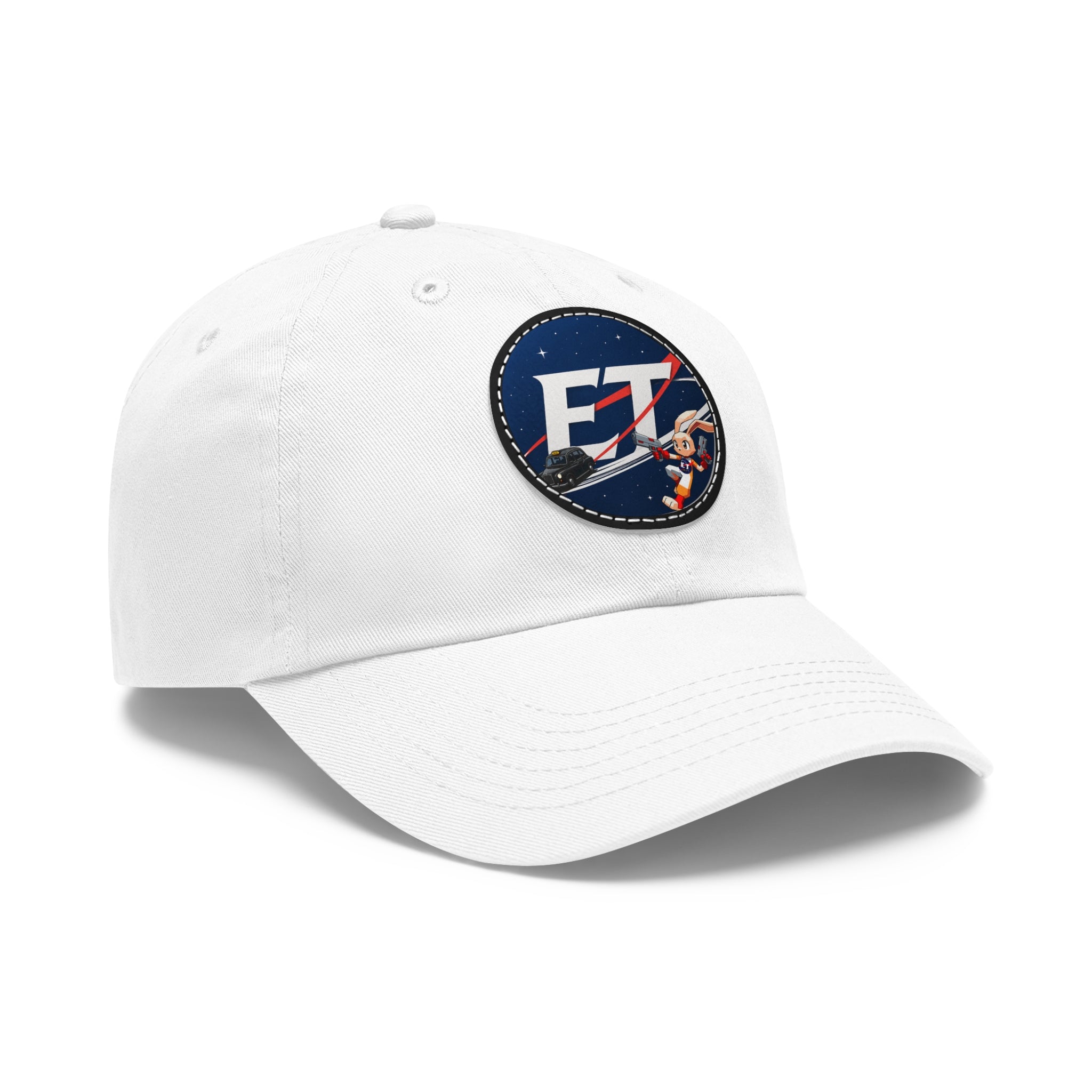 Electronic Treasure Dad Hat – Enzo Mascot Leather Patch Cap
