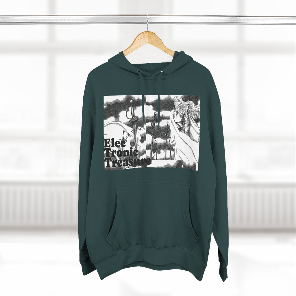 Griffith-Themed Fleece Hoodie — Electronic Treasure Graphic