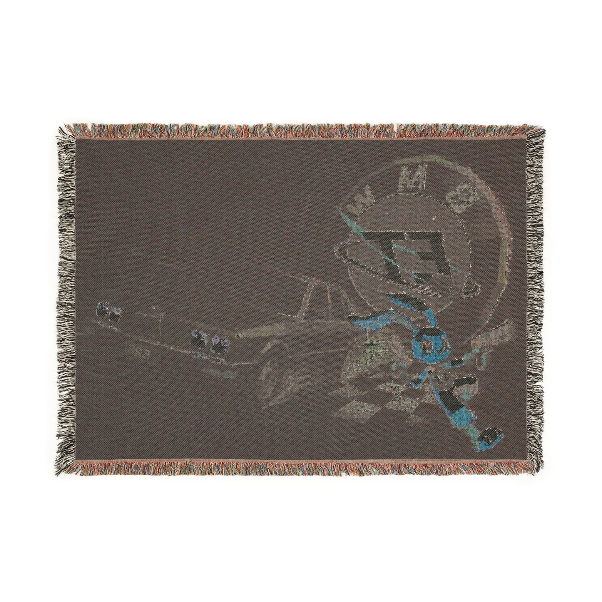 Electronic Treasure Woven Throw Blanket – Enzo Mascot Retro Car Art