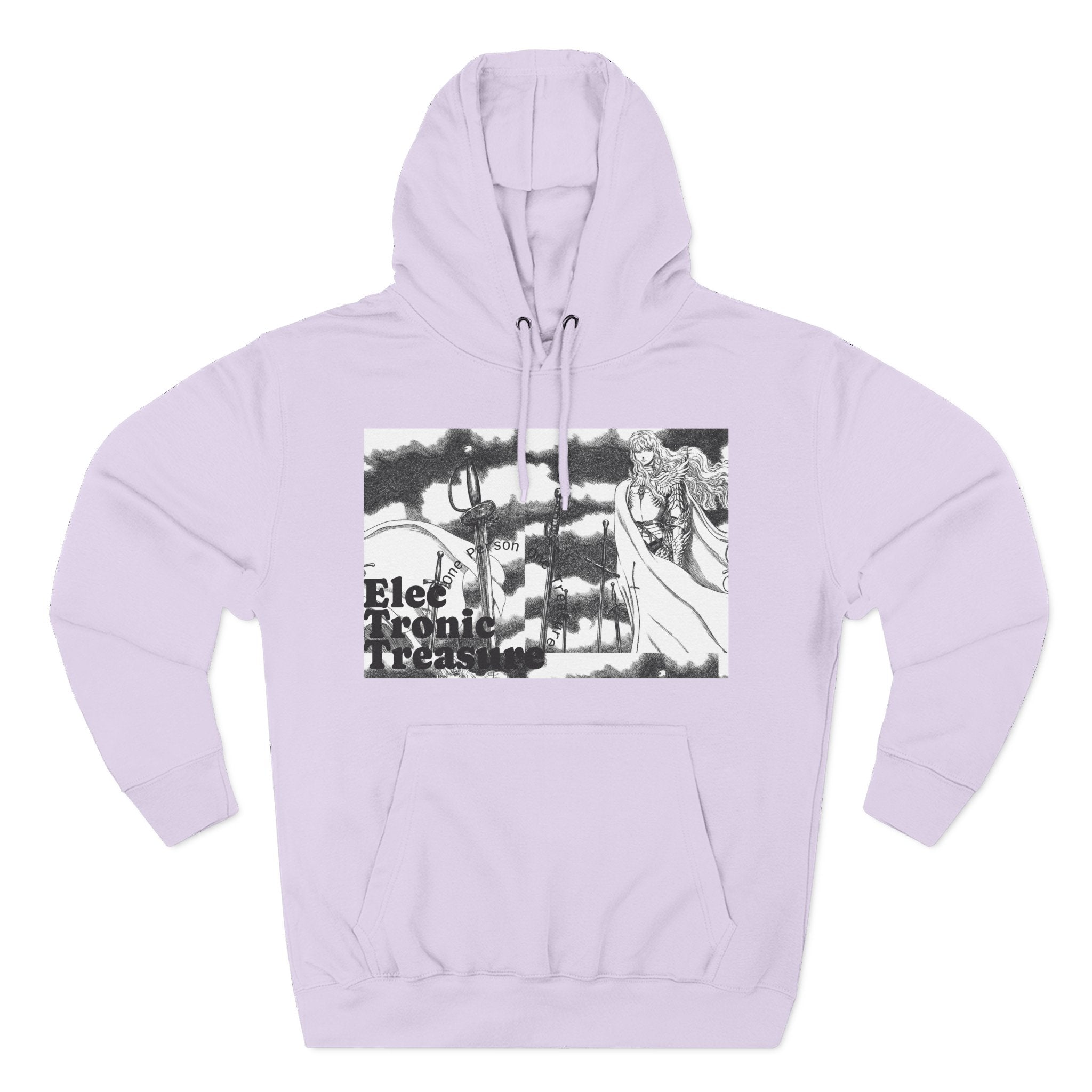 Griffith-Themed Fleece Hoodie — Electronic Treasure Graphic