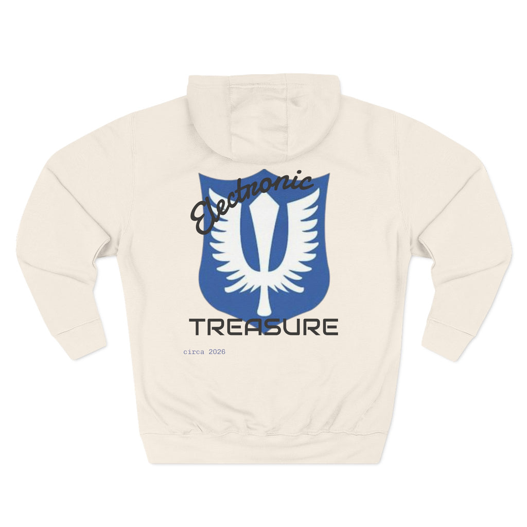 Griffith-Themed Fleece Hoodie — Electronic Treasure Graphic