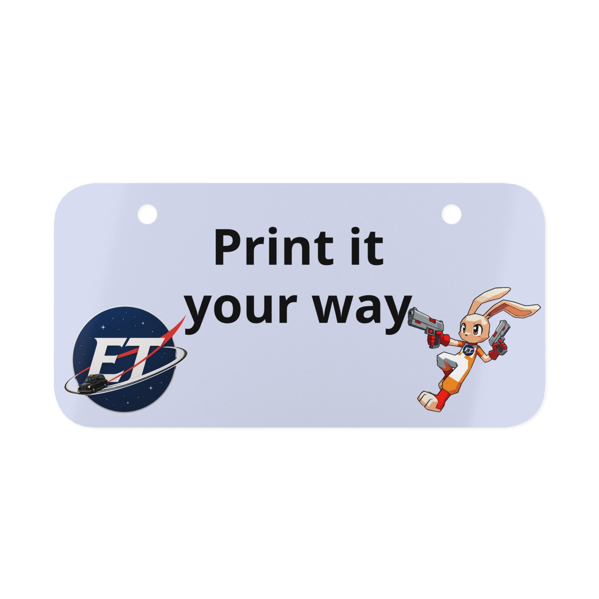 Custom Mini License Plate – Personalized aluminum Bike & Car vanity Tag