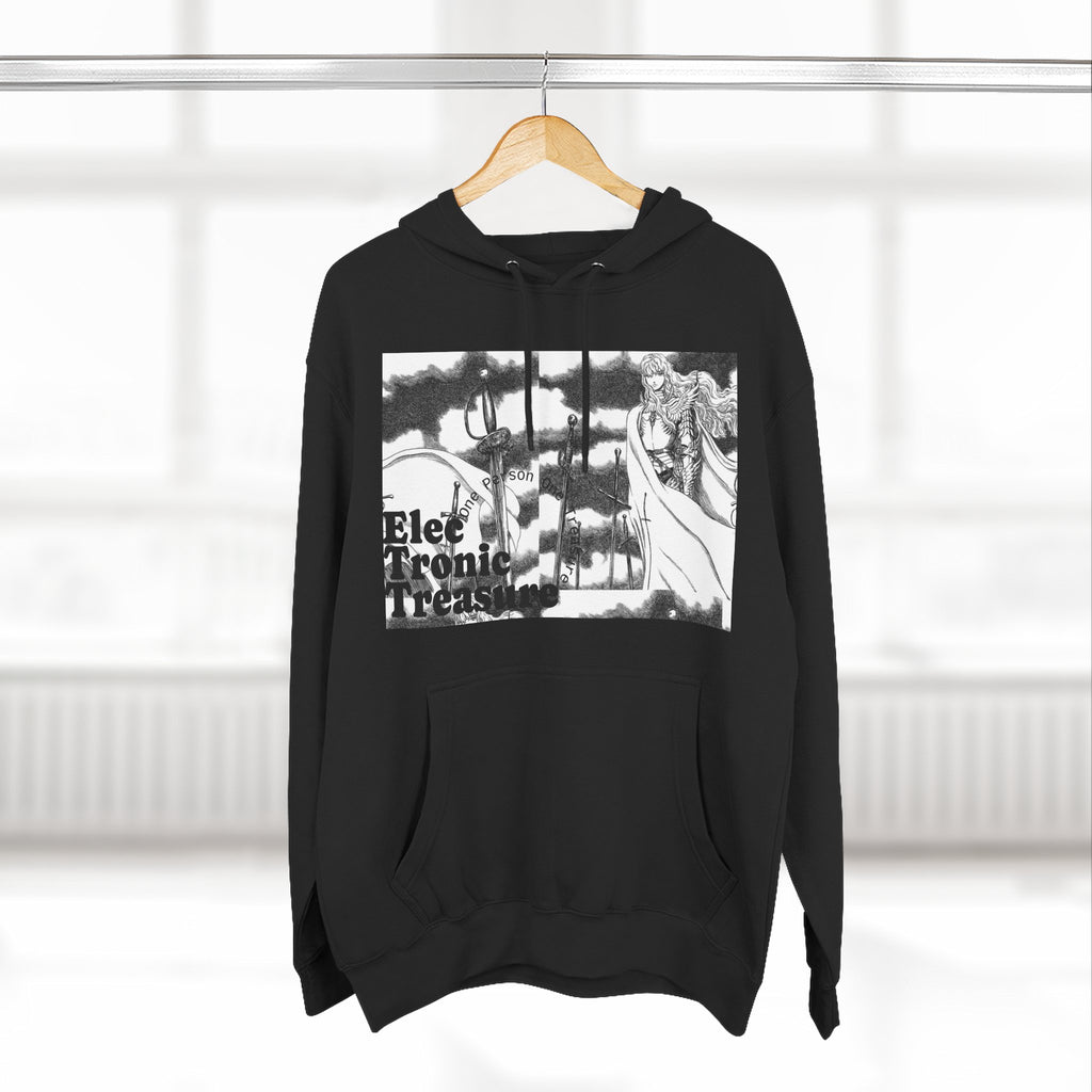 Griffith-Themed Fleece Hoodie — Electronic Treasure Graphic