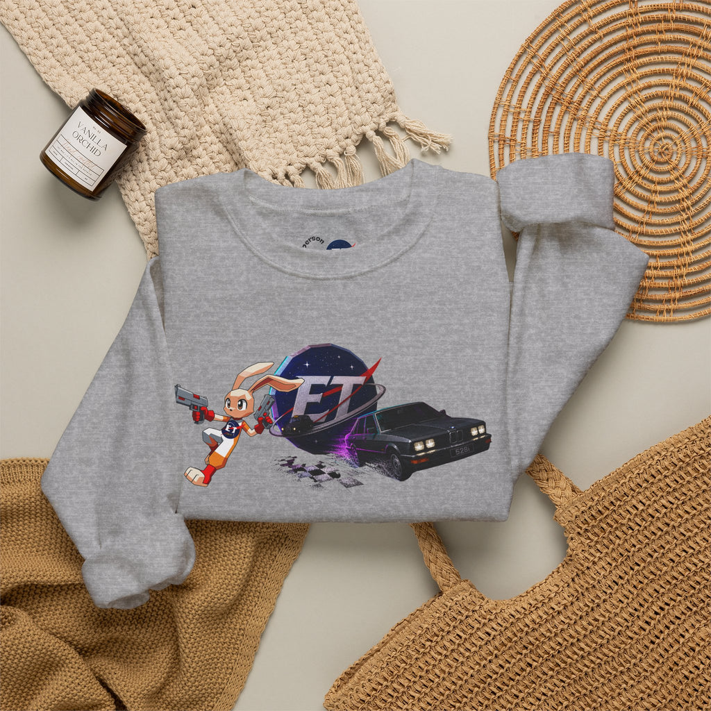 Red Retro Racer Anime Sweatshirt | Vaporwave JDM Car Graphic Crewneck | Y2K Streetwear Pullover | Unisex Racing Anime Print