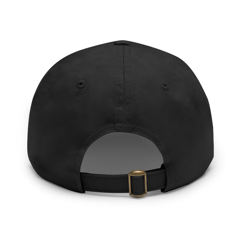 Electronic Treasure Dad Hat – Enzo Mascot Rectangular Leather Patch Cap