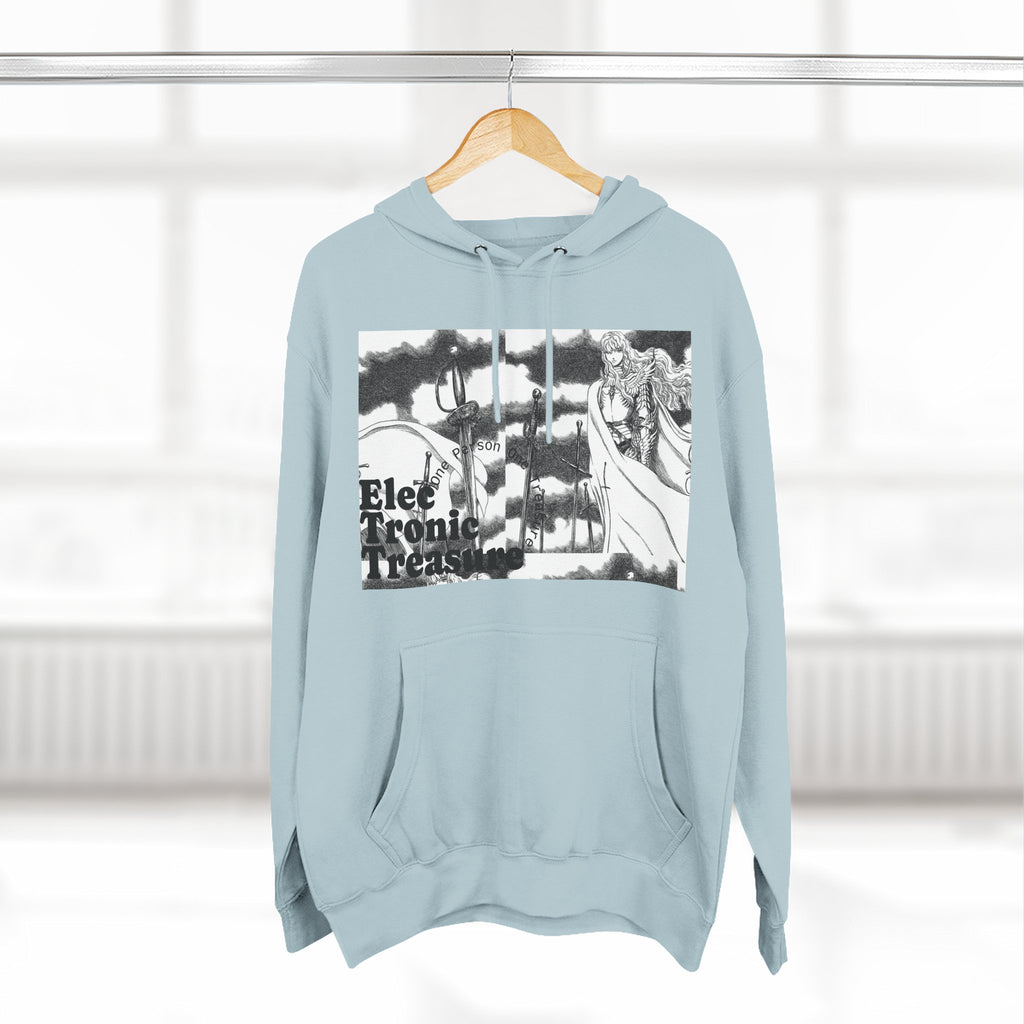 Griffith-Themed Fleece Hoodie — Electronic Treasure Graphic