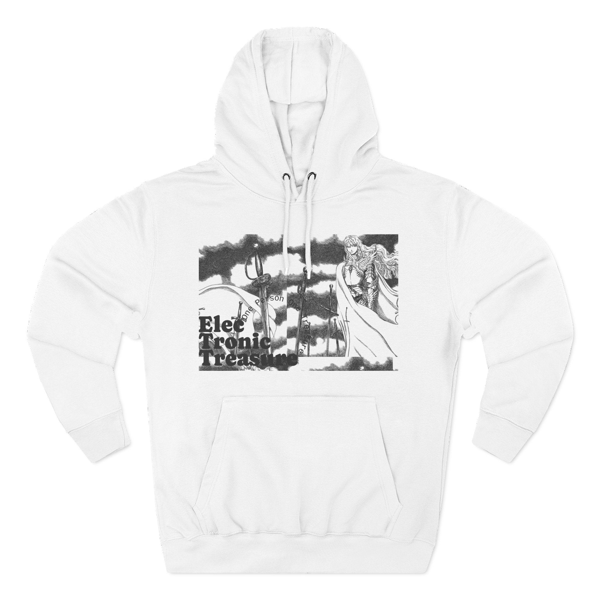 Griffith-Themed Fleece Hoodie — Electronic Treasure Graphic
