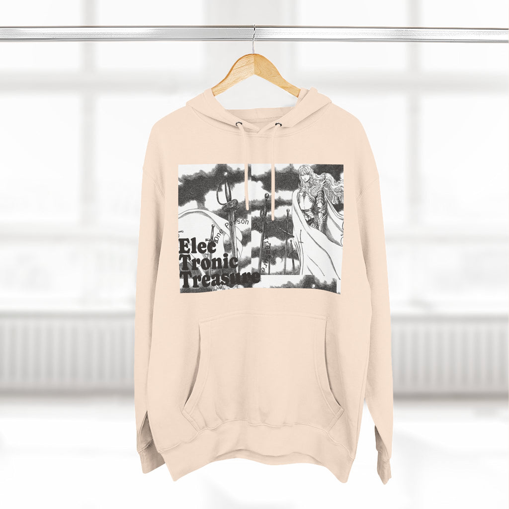 Griffith-Themed Fleece Hoodie — Electronic Treasure Graphic