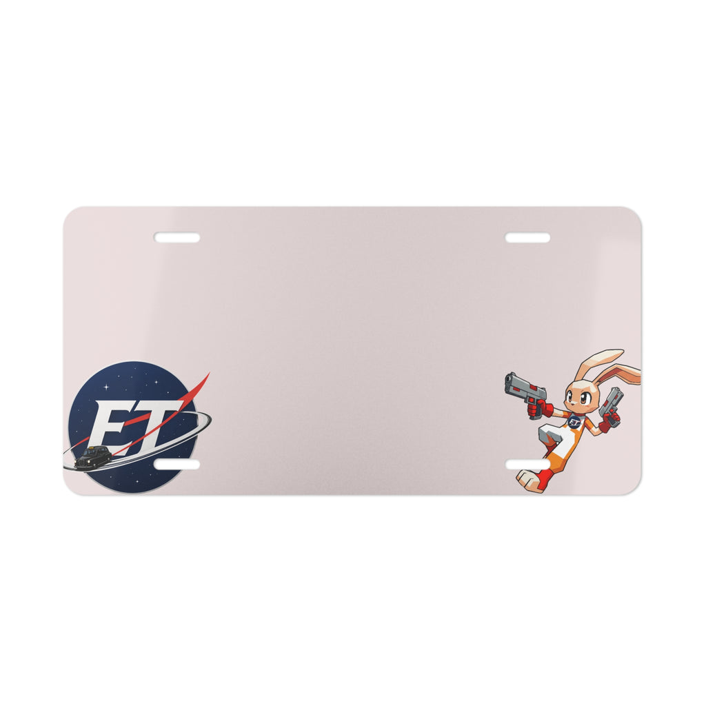 Custom Vanity License Plate – Electronic Treasure Logo & Enzo Mascot Design