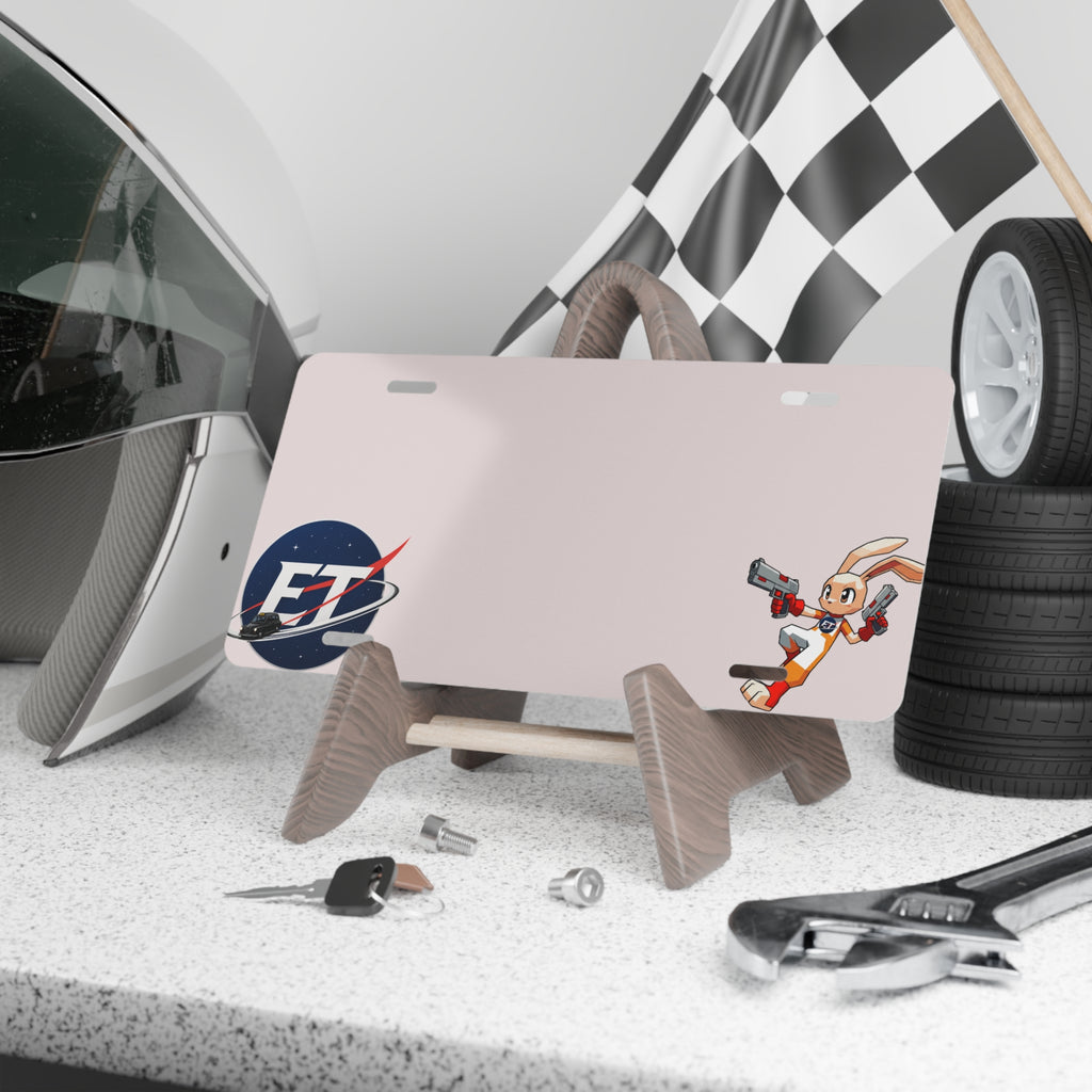 Custom Vanity License Plate – Electronic Treasure Logo & Enzo Mascot Design