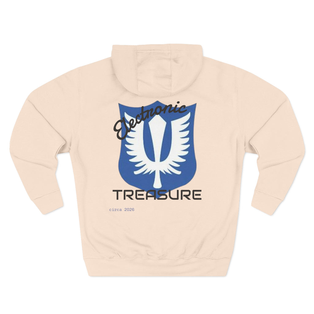 Griffith-Themed Fleece Hoodie — Electronic Treasure Graphic