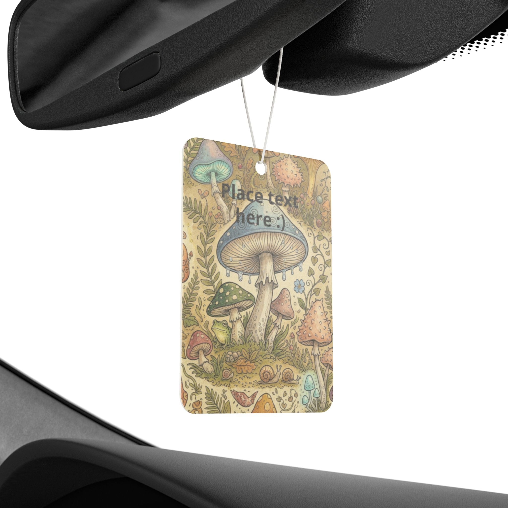 Fungi & Fresh — Cottagecore Mushroom Car Air Freshener ✨ Whimsical Forest Hanging Freshener | Cute Car Accessory