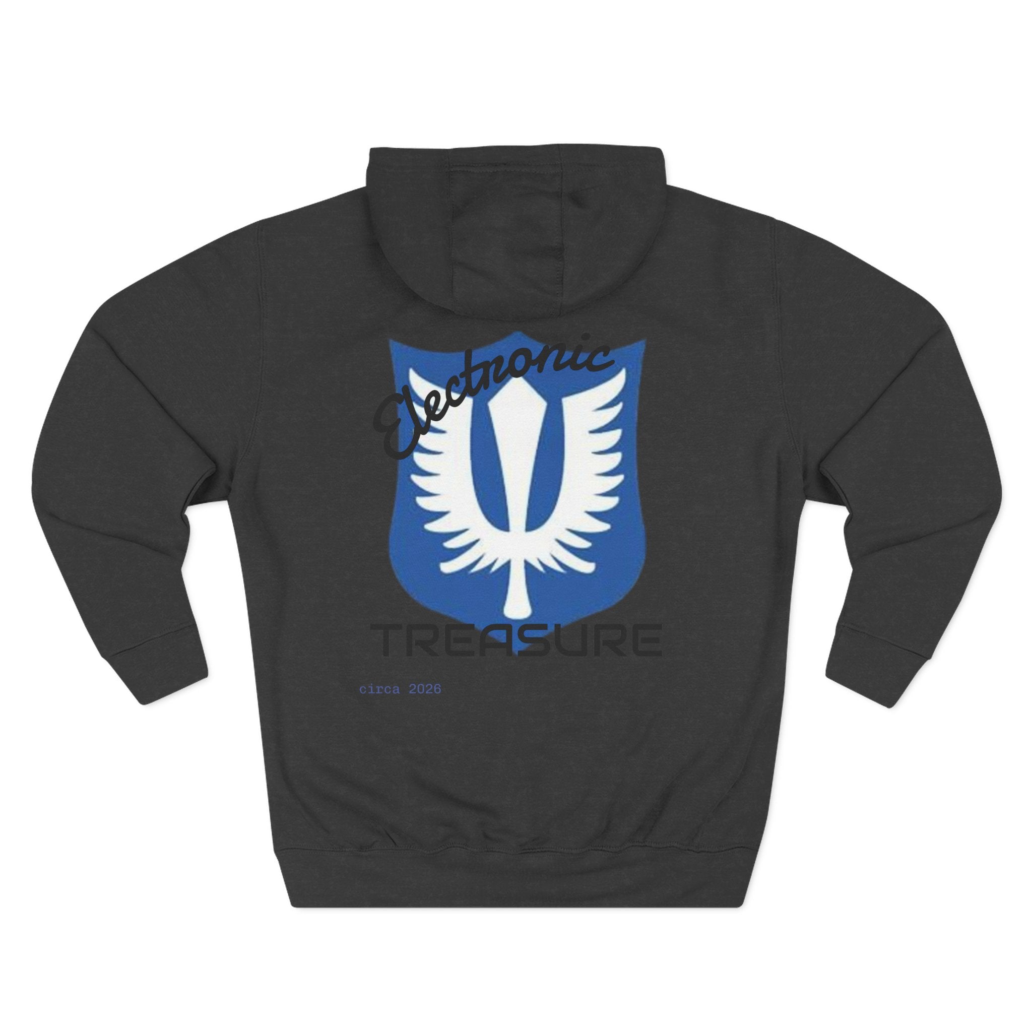 Griffith-Themed Fleece Hoodie — Electronic Treasure Graphic