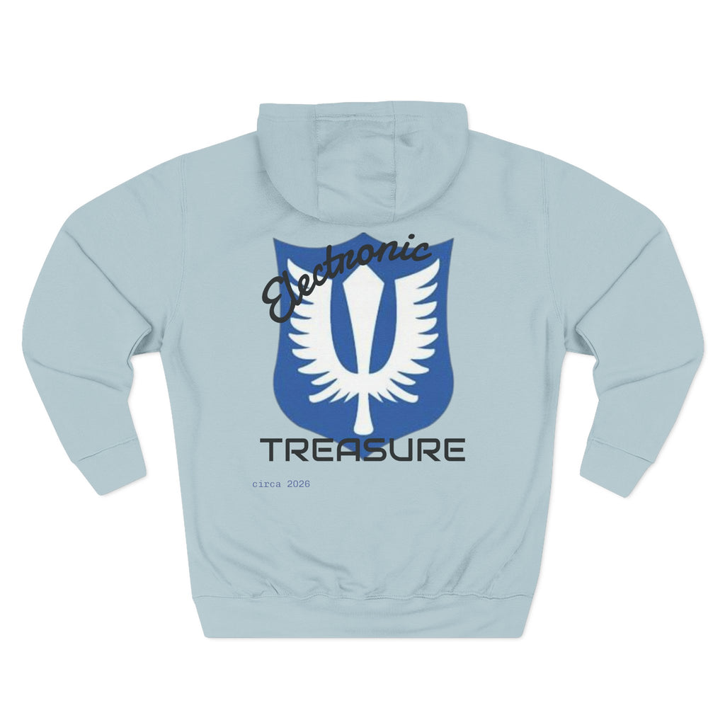 Griffith-Themed Fleece Hoodie — Electronic Treasure Graphic