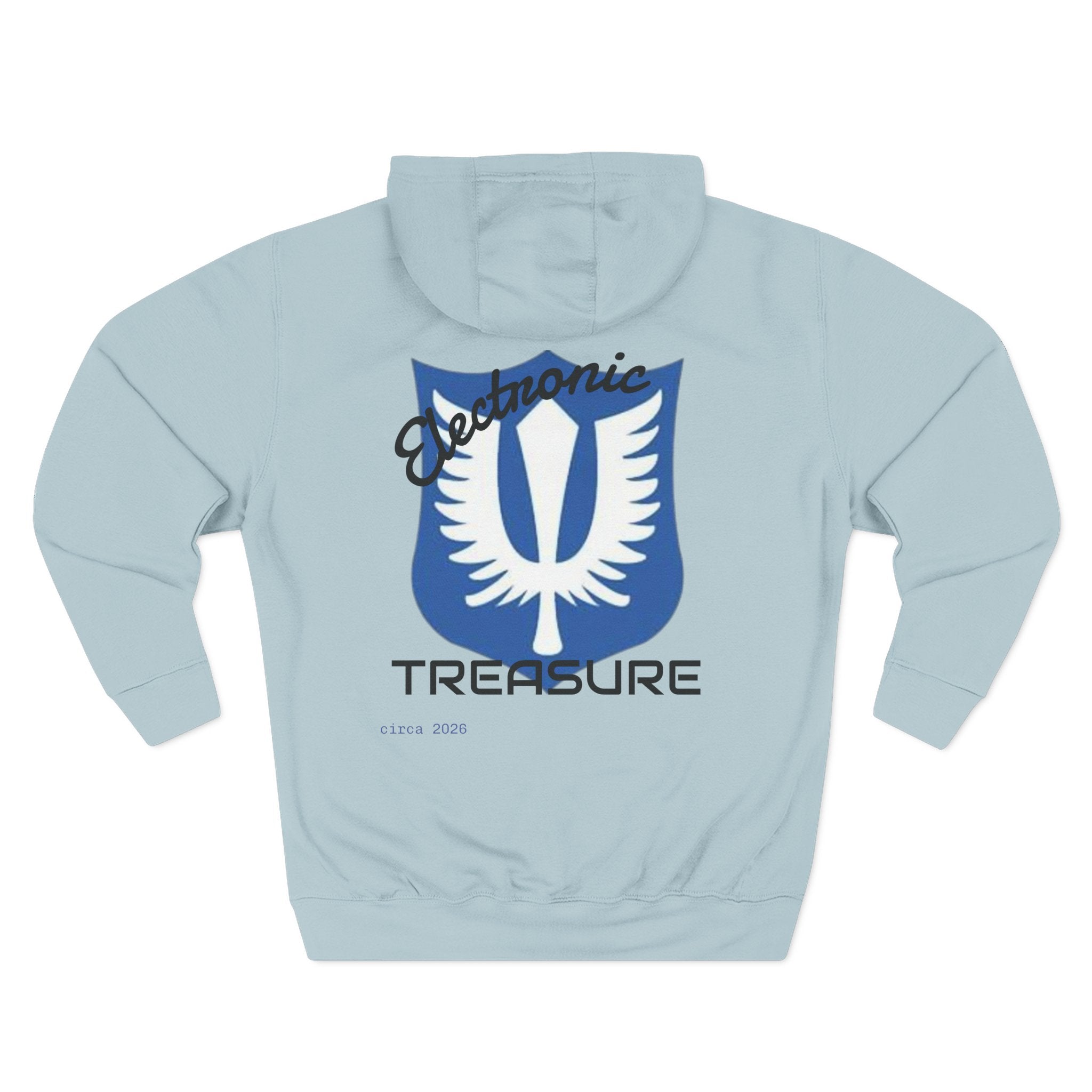 Griffith-Themed Fleece Hoodie — Electronic Treasure Graphic