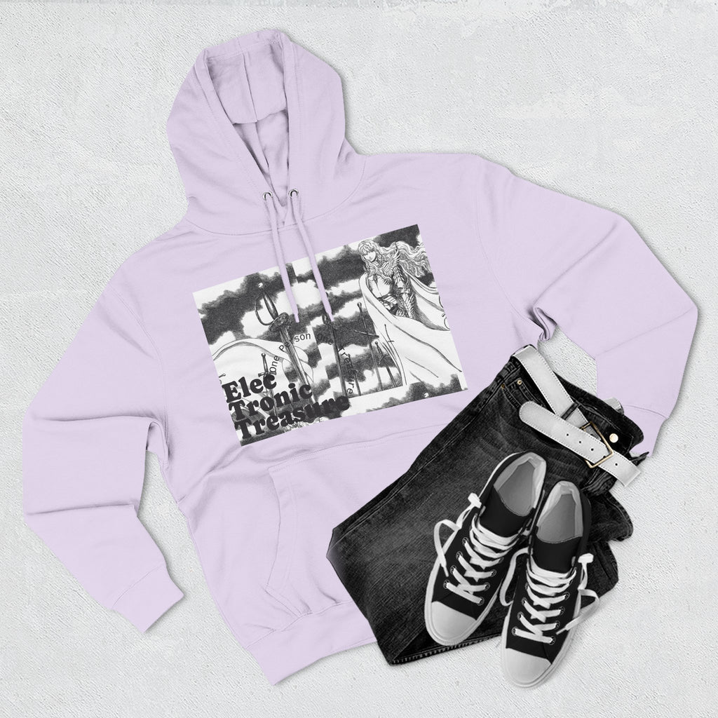 Griffith-Themed Fleece Hoodie — Electronic Treasure Graphic