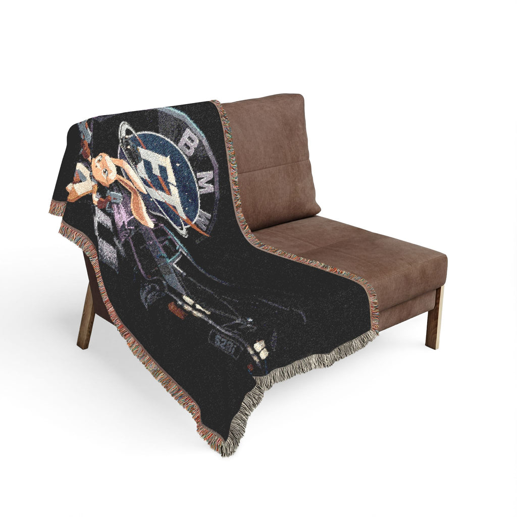 Electronic Treasure Woven Throw Blanket – Enzo Mascot Retro Car Art