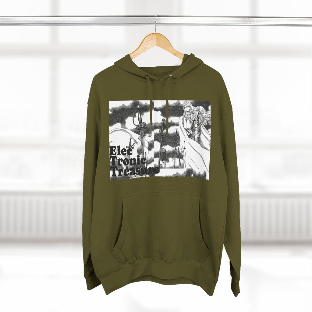 Griffith-Themed Fleece Hoodie — Electronic Treasure Graphic