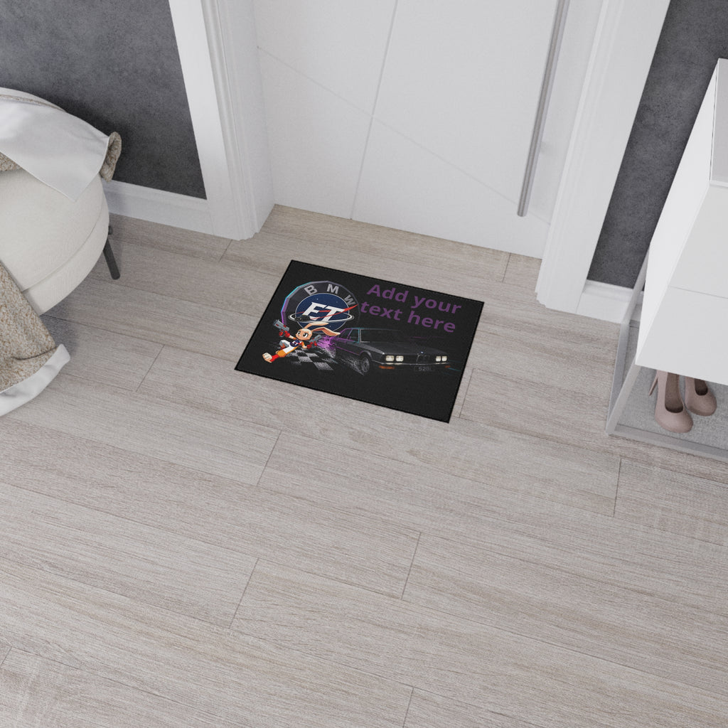 Electronic Treasure Heavy Duty Floor Mat – Enzo Mascot Retro Racer Custom Mat