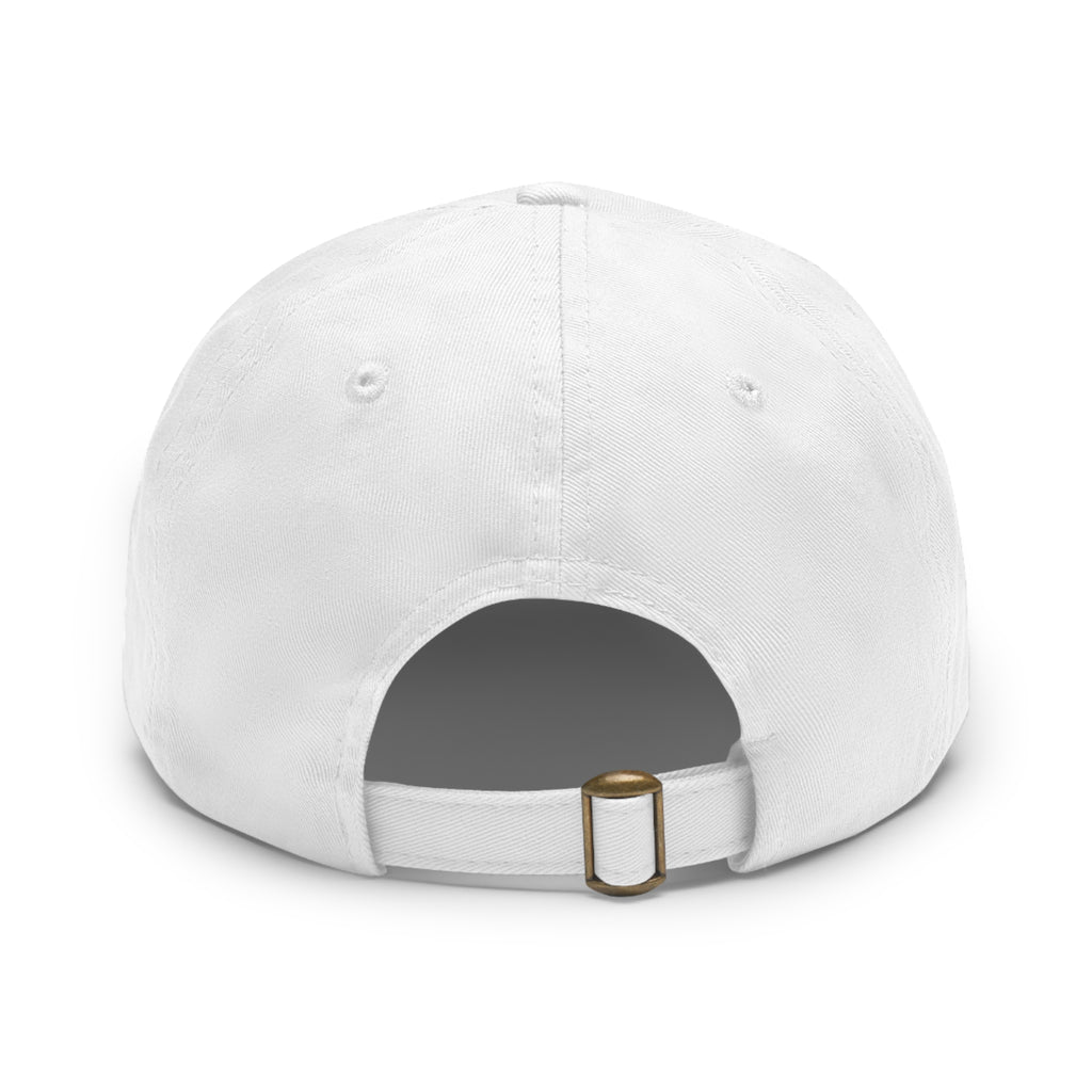 Electronic Treasure Dad Hat – Enzo Mascot Rectangular Leather Patch Cap