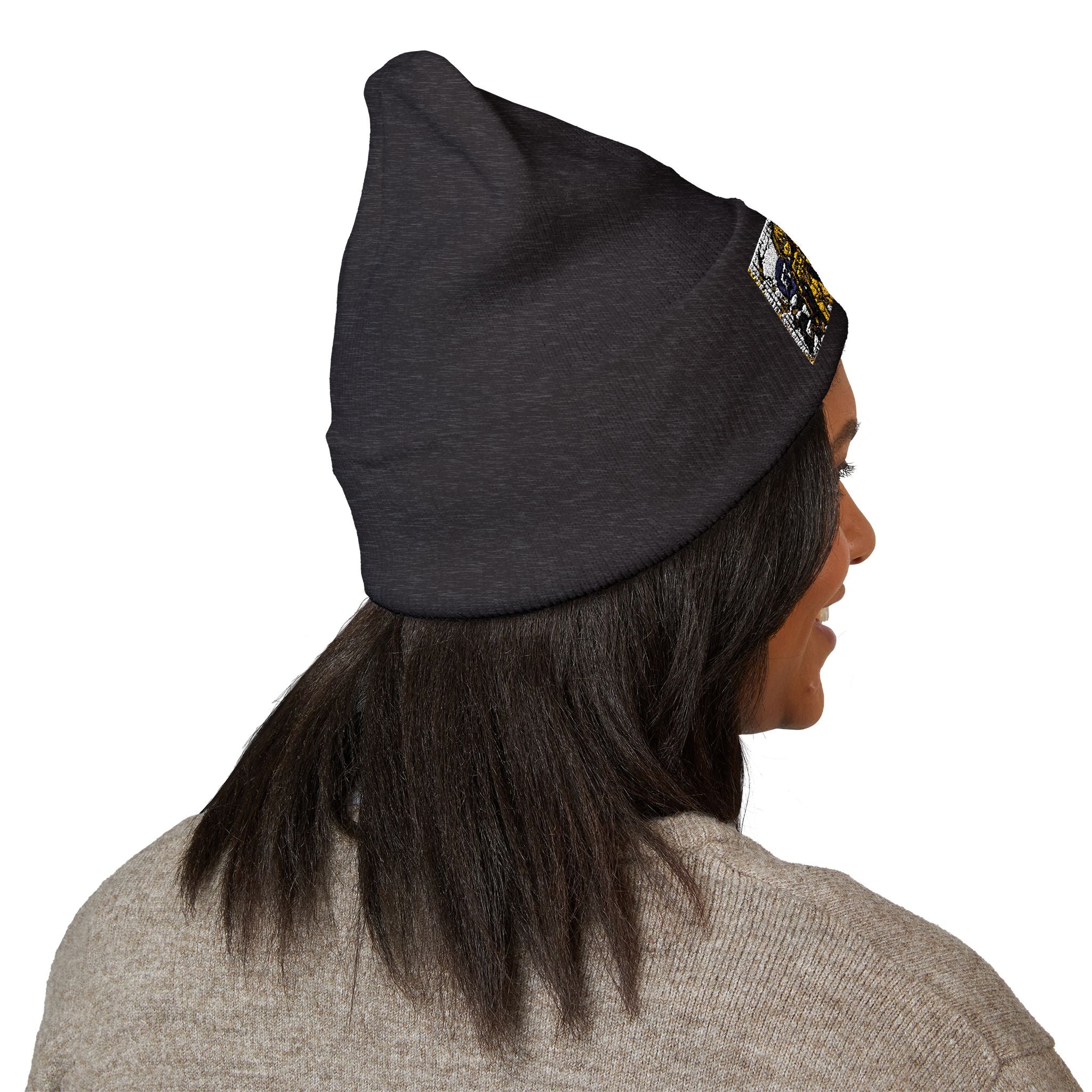 Yellow Haired Racer Embroidered Cuffed Beanie | Anime Racing Winter Hat | BMW Anime Streetwear Beanie | Vocaloid Car Club Knit Hat
