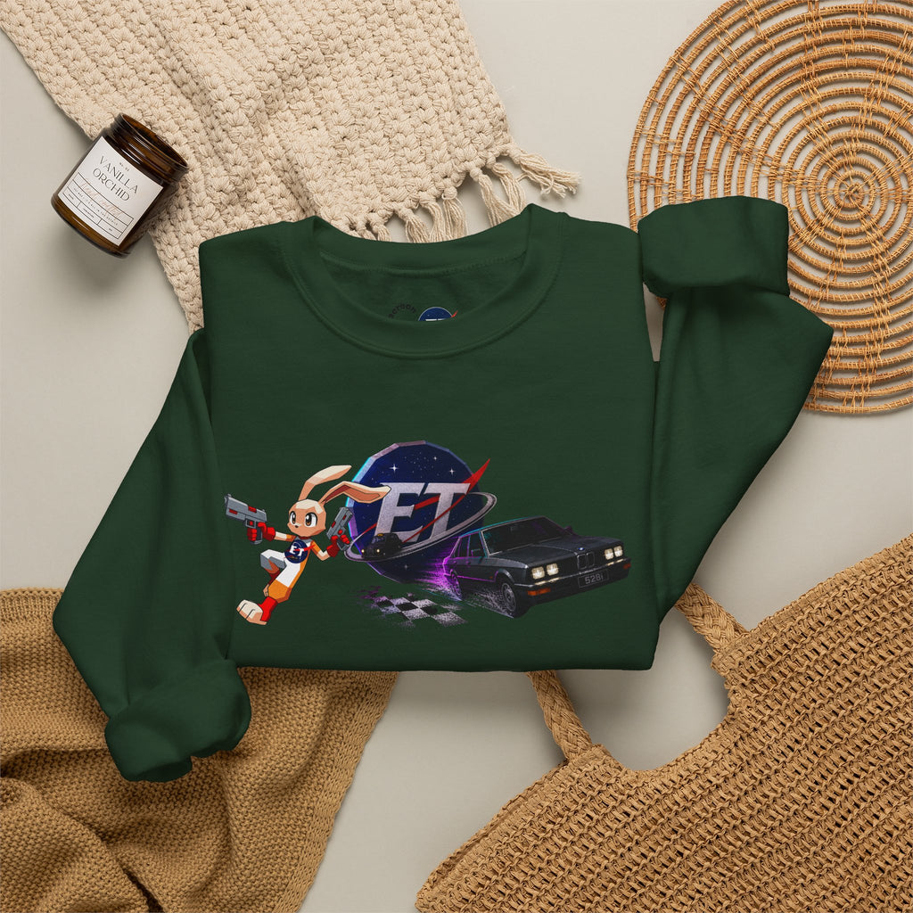 Red Retro Racer Anime Sweatshirt | Vaporwave JDM Car Graphic Crewneck | Y2K Streetwear Pullover | Unisex Racing Anime Print