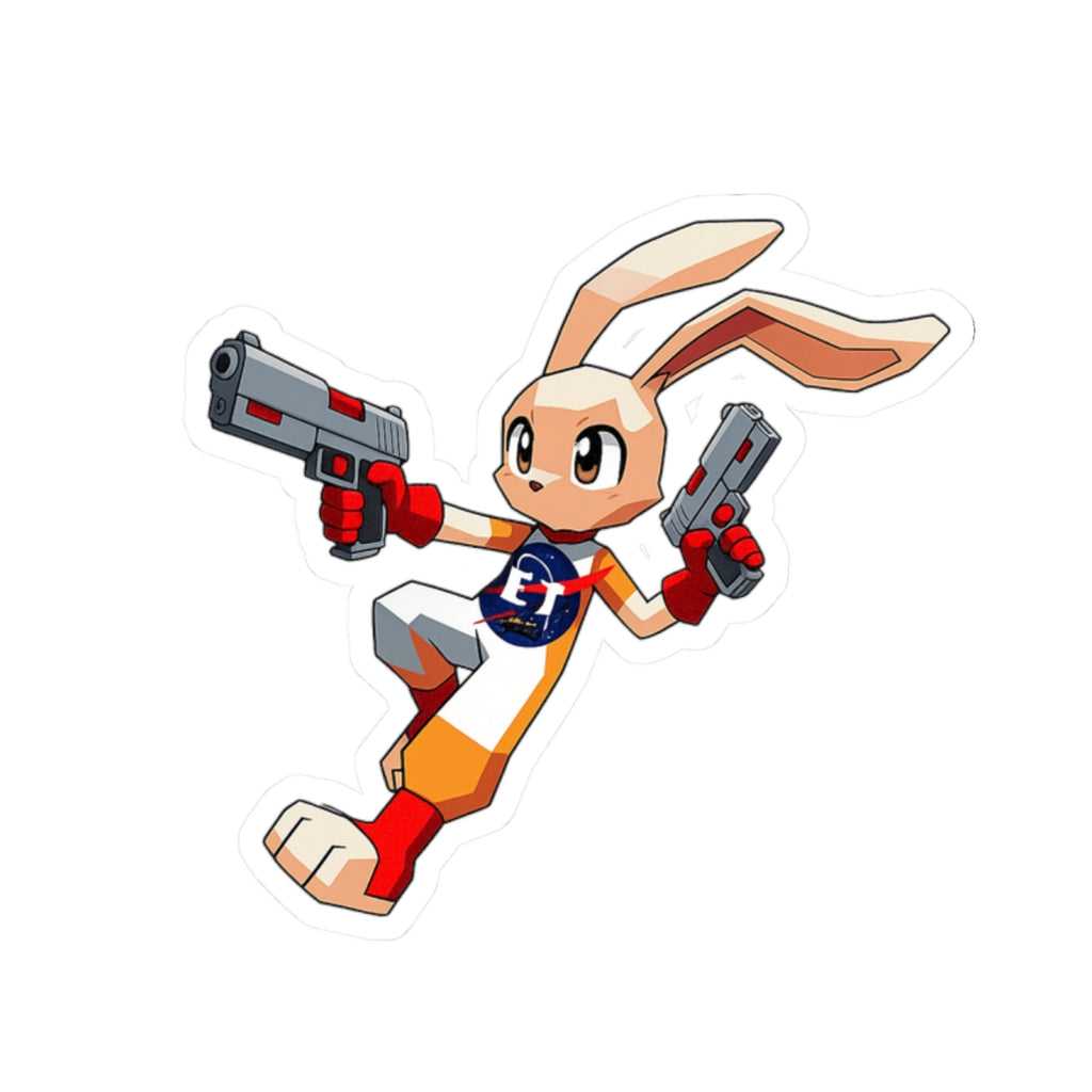 Enzo the Rabbit Kiss-Cut Sticker – Electronic Treasure Mascot Sticker