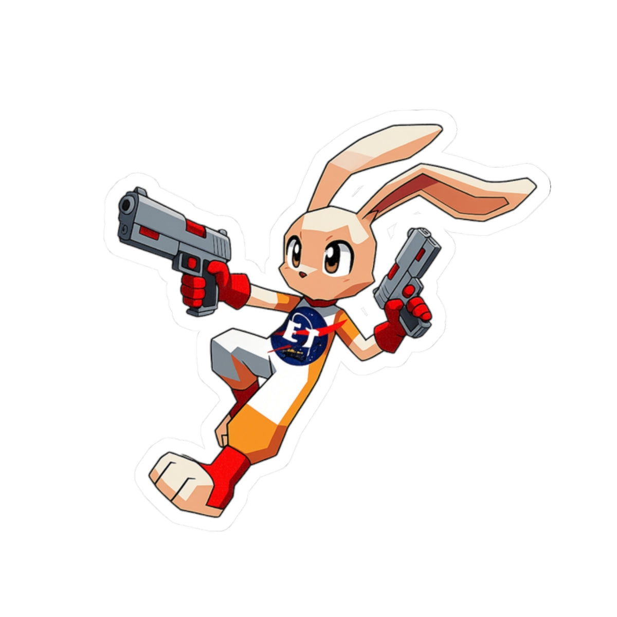 Enzo the Rabbit Kiss-Cut Sticker – Electronic Treasure Mascot Sticker