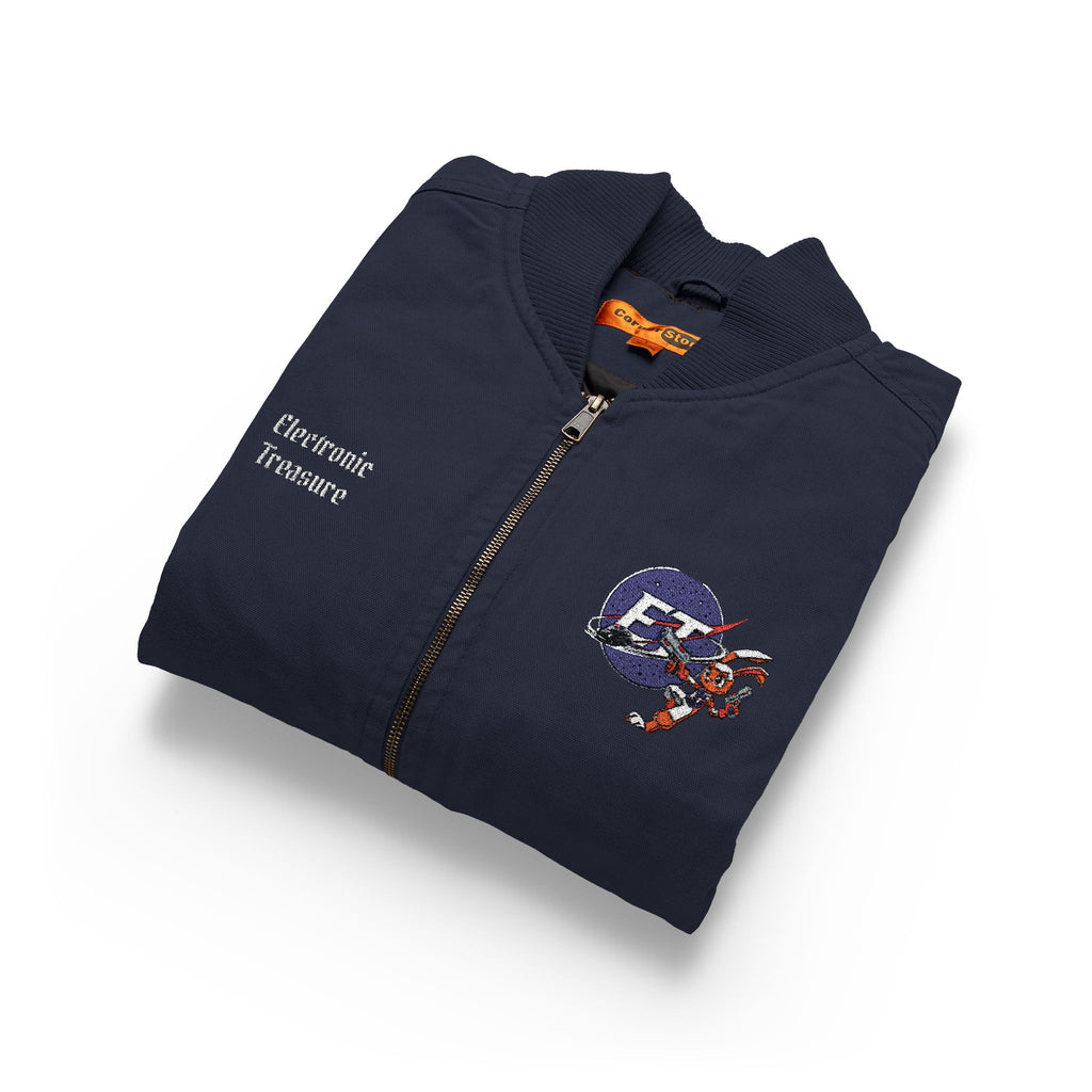 Electronic Treasure x CornerStone Washed Duck Cloth Vest | Custom Embroidered Enzo Mascot | Personalized Workwear Streetwear Vest | Anime Work Vest