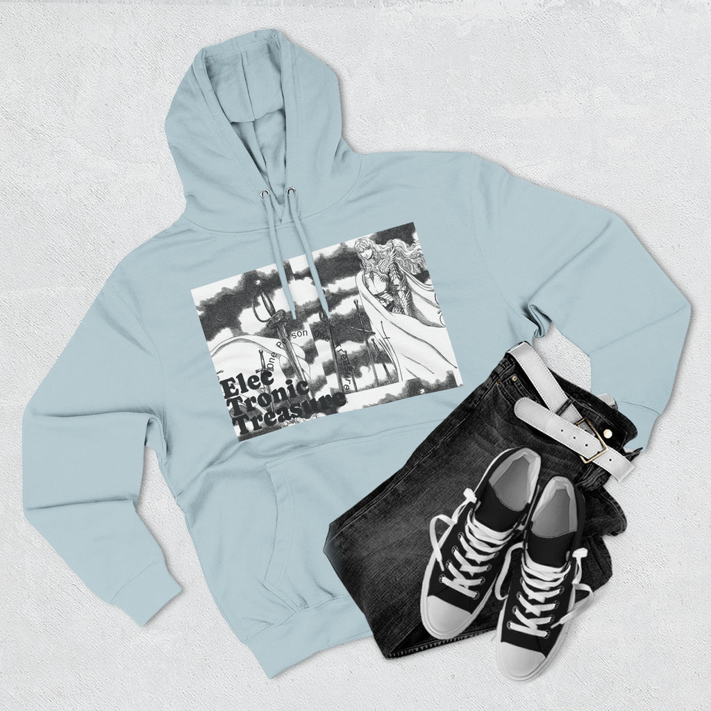 Griffith-Themed Fleece Hoodie — Electronic Treasure Graphic