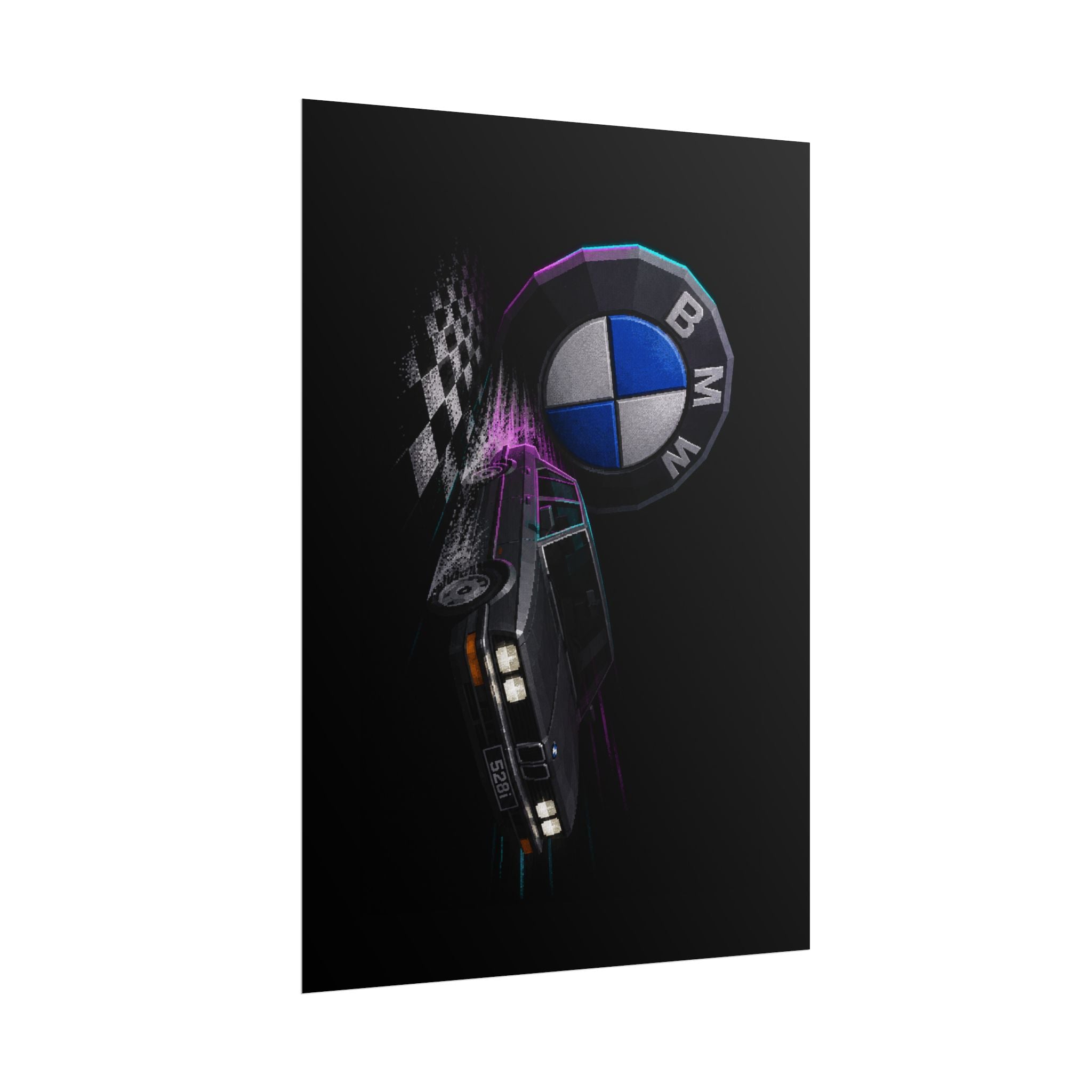 BMW Neon Drift Poster