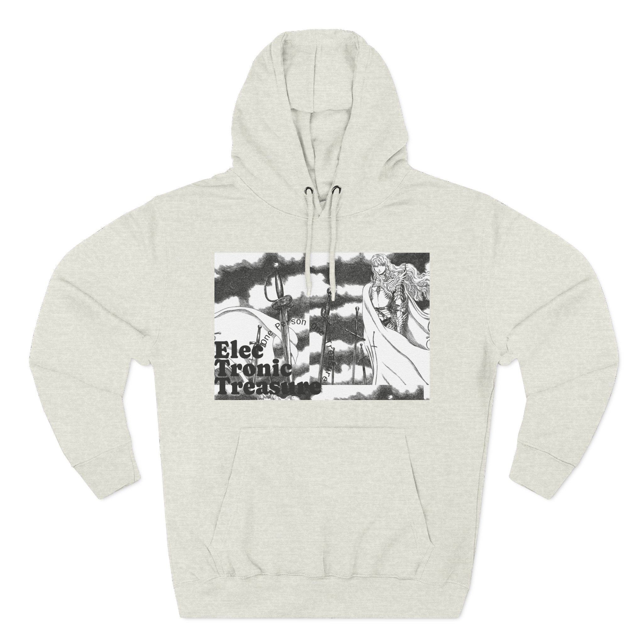 Griffith-Themed Fleece Hoodie — Electronic Treasure Graphic