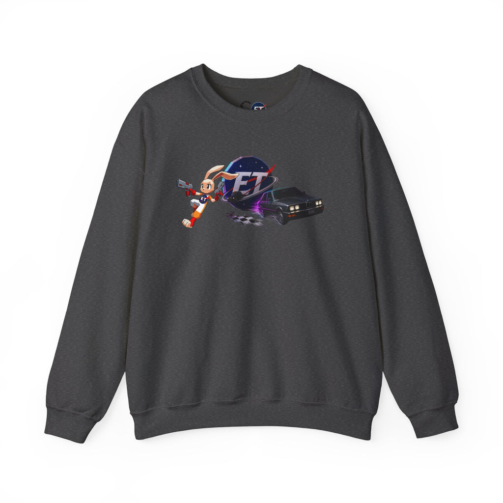 Red Retro Racer Anime Sweatshirt | Vaporwave JDM Car Graphic Crewneck | Y2K Streetwear Pullover | Unisex Racing Anime Print