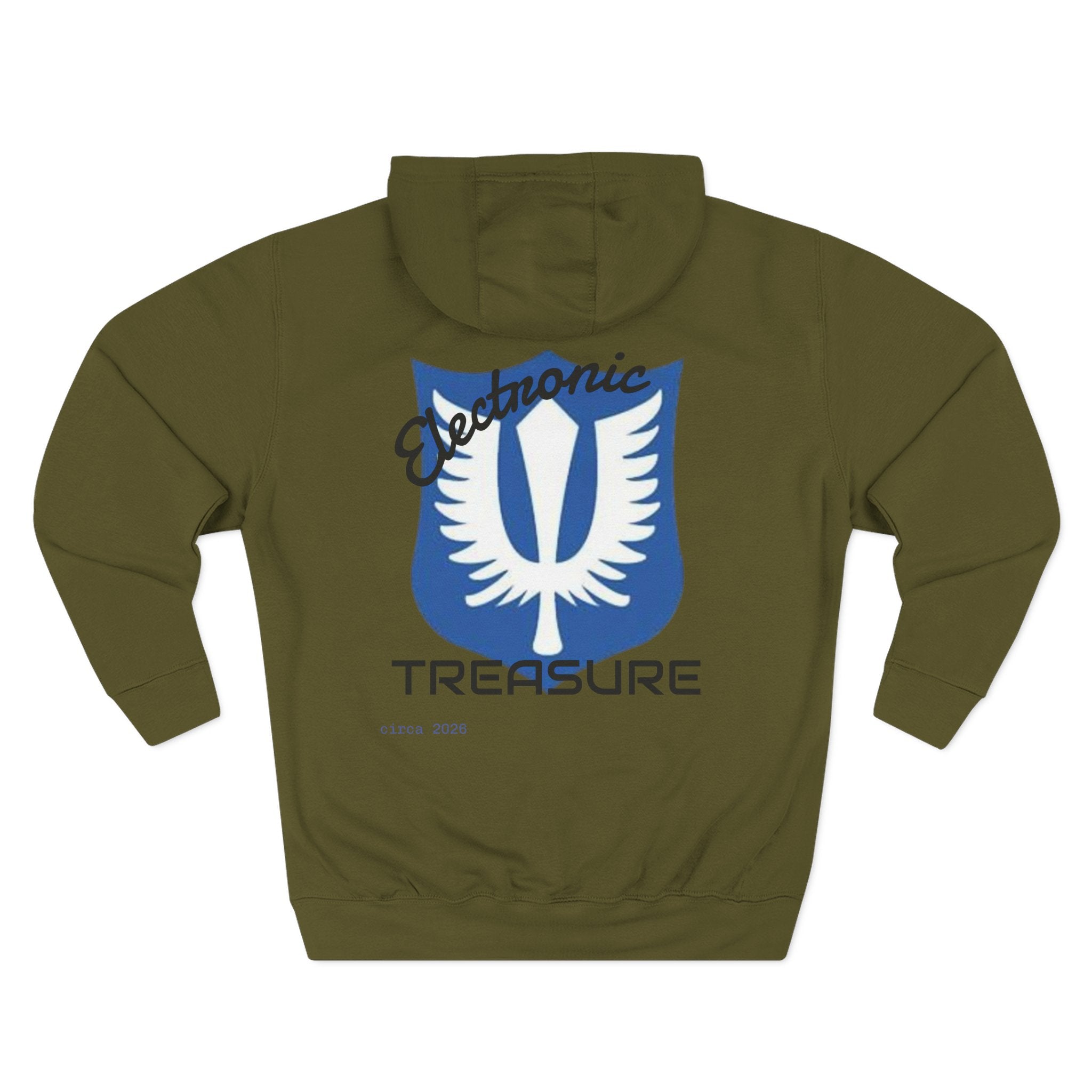 Griffith-Themed Fleece Hoodie — Electronic Treasure Graphic