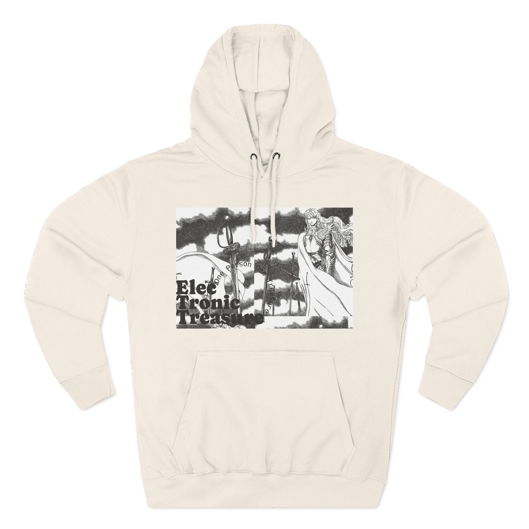 Griffith-Themed Fleece Hoodie — Electronic Treasure Graphic