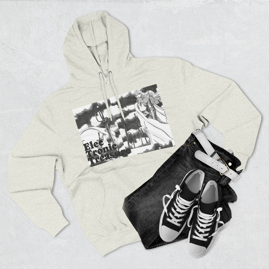Griffith-Themed Fleece Hoodie — Electronic Treasure Graphic
