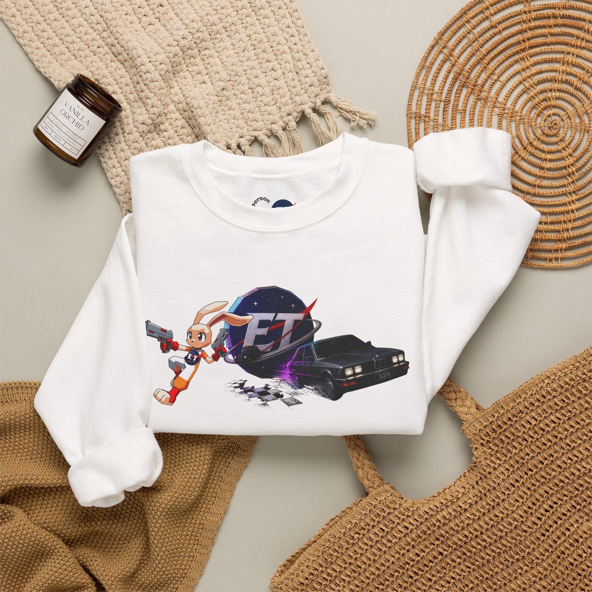 Red Retro Racer Anime Sweatshirt | Vaporwave JDM Car Graphic Crewneck | Y2K Streetwear Pullover | Unisex Racing Anime Print
