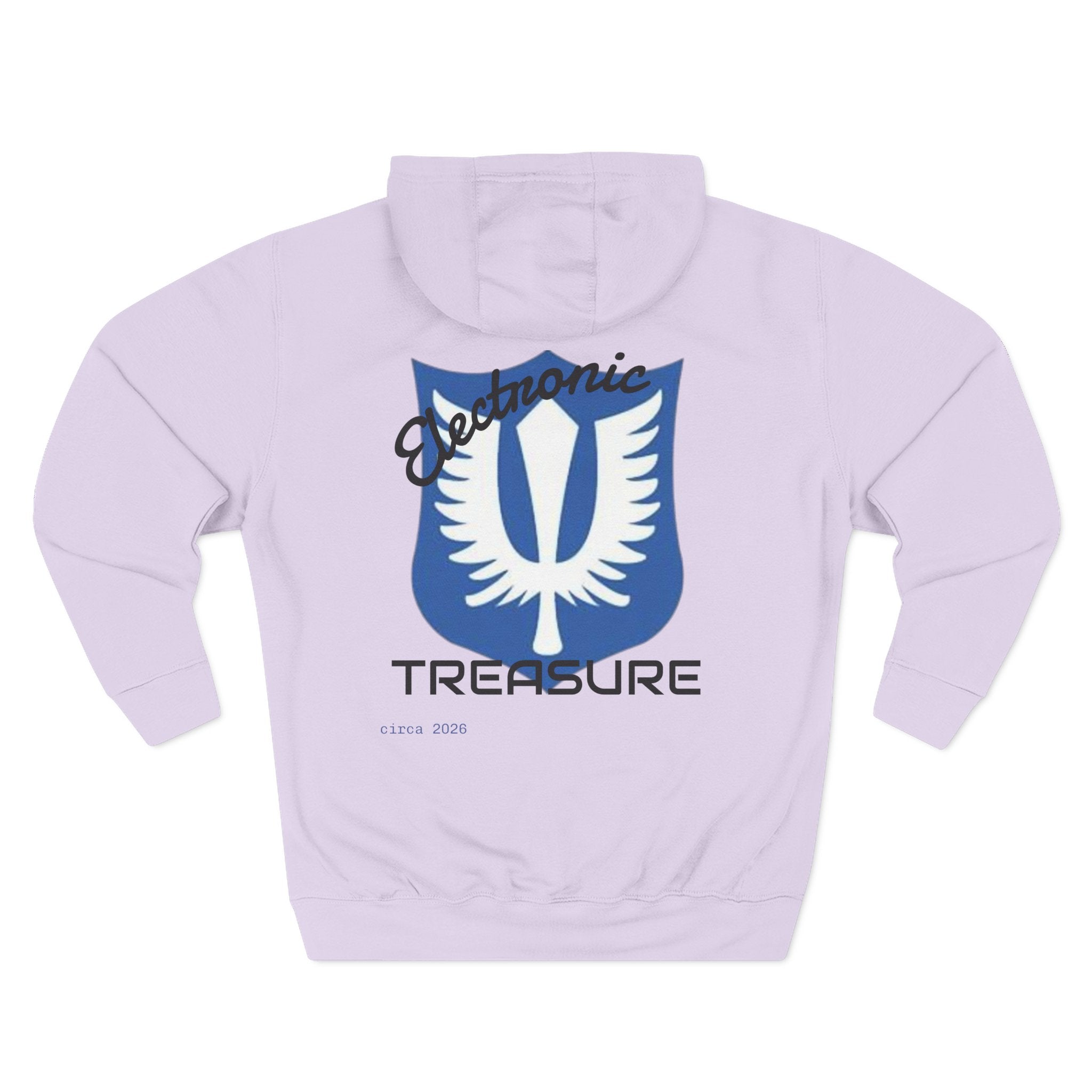 Griffith-Themed Fleece Hoodie — Electronic Treasure Graphic