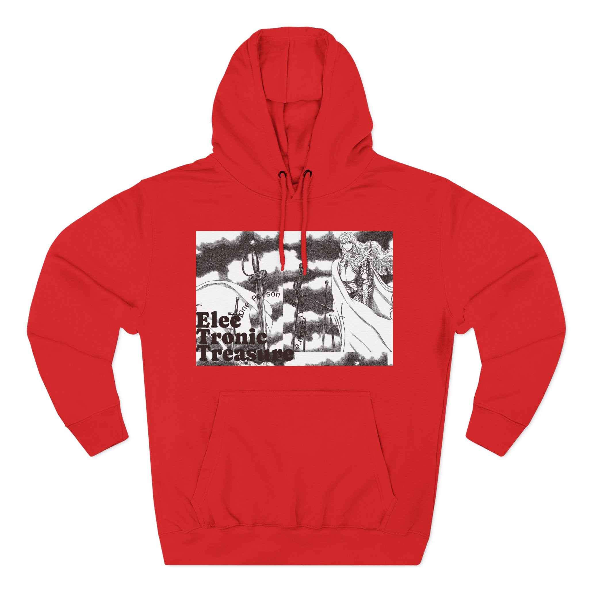 Griffith-Themed Fleece Hoodie — Electronic Treasure Graphic