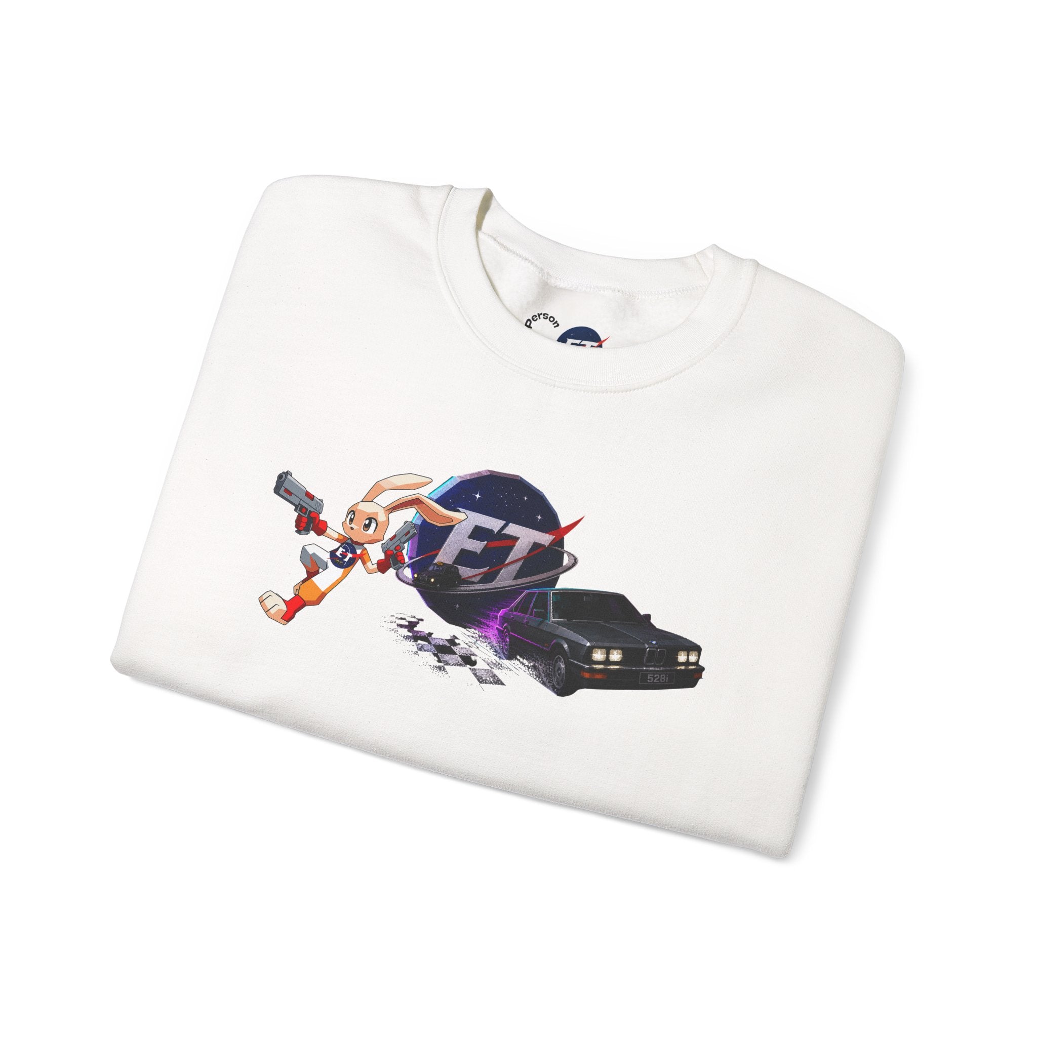 Retro Racer Anime Sweatshirt | Vaporwave JDM Car Graphic Crewneck | Y2K Streetwear Pullover | Unisex Racing Anime Print
