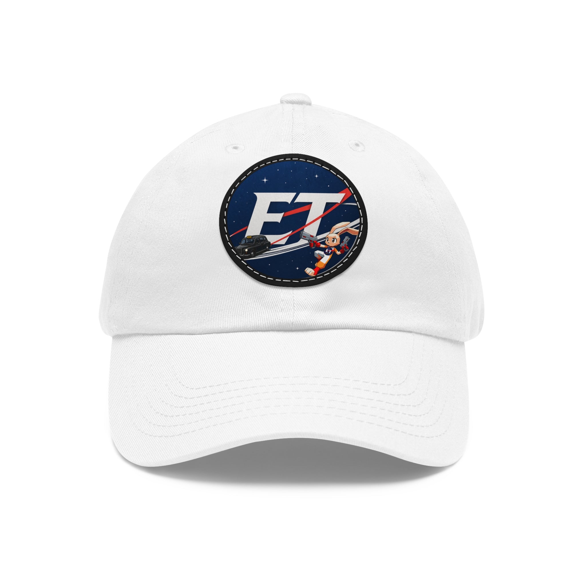 Electronic Treasure Dad Hat – Enzo Mascot Leather Patch Cap