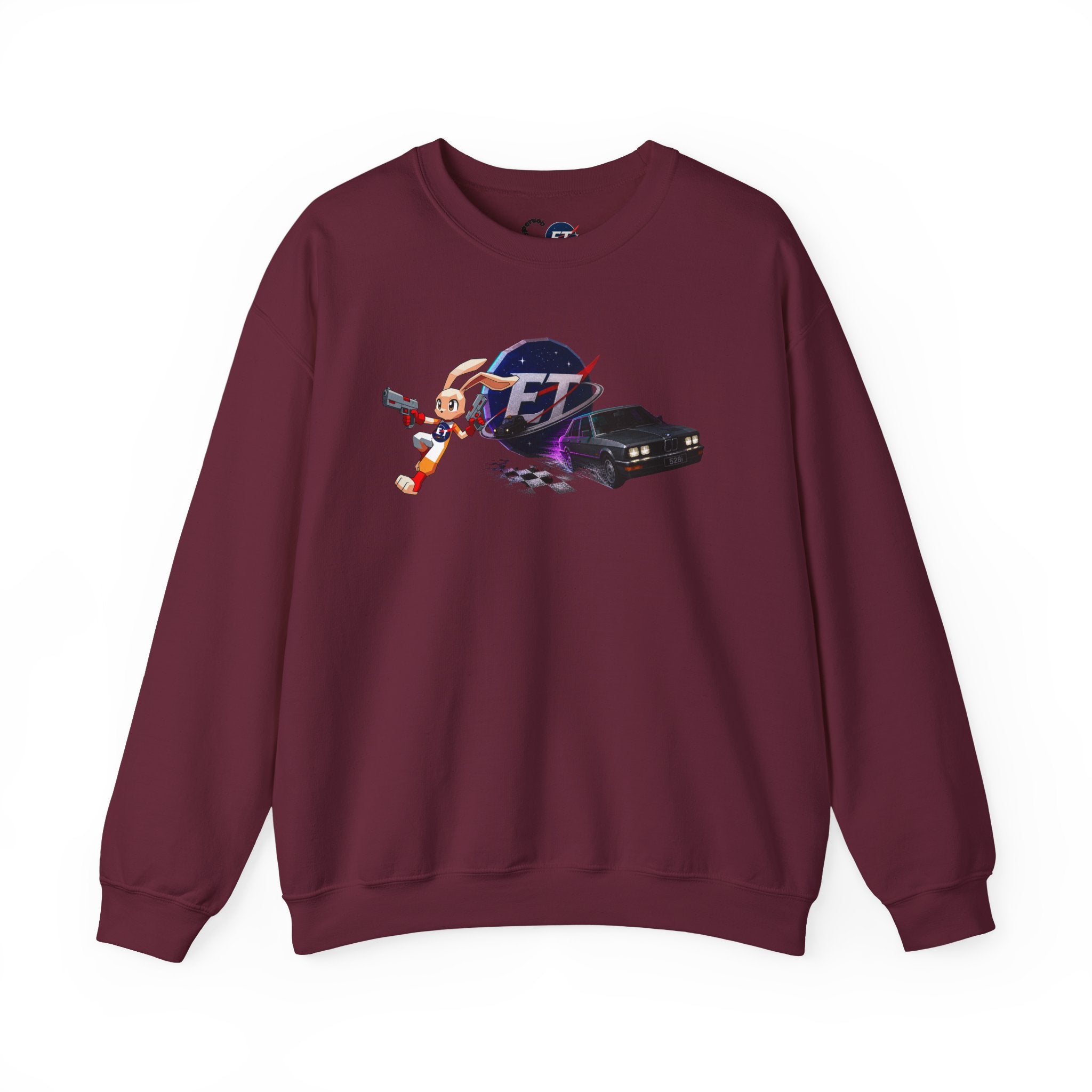 Red Retro Racer Anime Sweatshirt | Vaporwave JDM Car Graphic Crewneck | Y2K Streetwear Pullover | Unisex Racing Anime Print