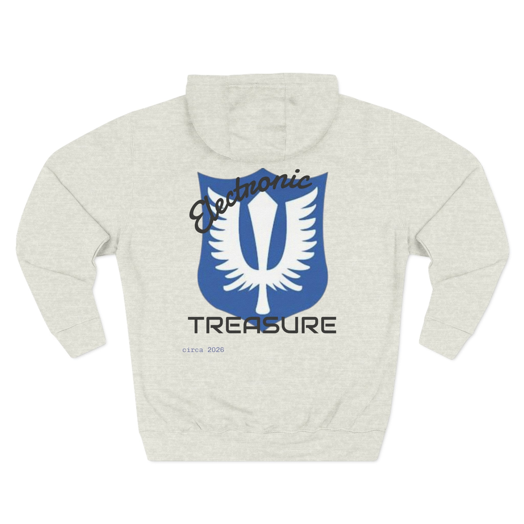 Griffith-Themed Fleece Hoodie — Electronic Treasure Graphic
