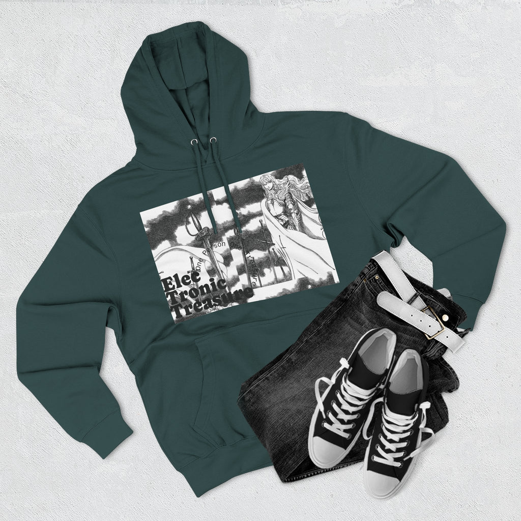 Griffith-Themed Fleece Hoodie — Electronic Treasure Graphic