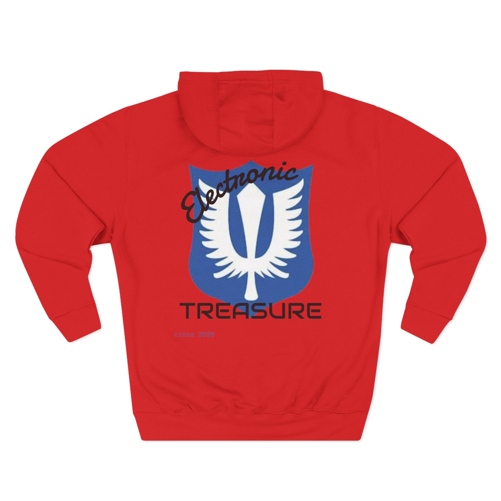 Griffith-Themed Fleece Hoodie — Electronic Treasure Graphic