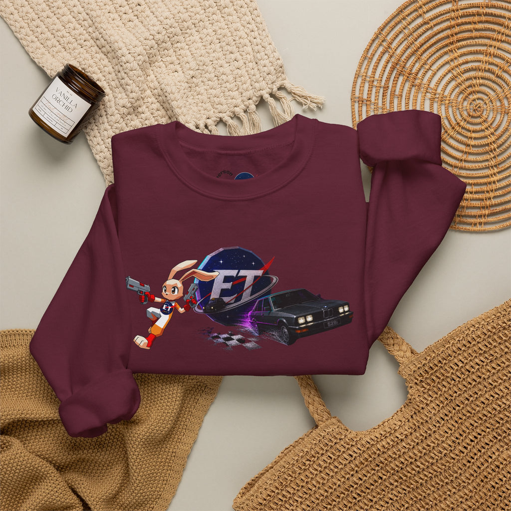 Retro Racer Anime Sweatshirt | Vaporwave JDM Car Graphic Crewneck | Y2K Streetwear Pullover | Unisex Racing Anime Print
