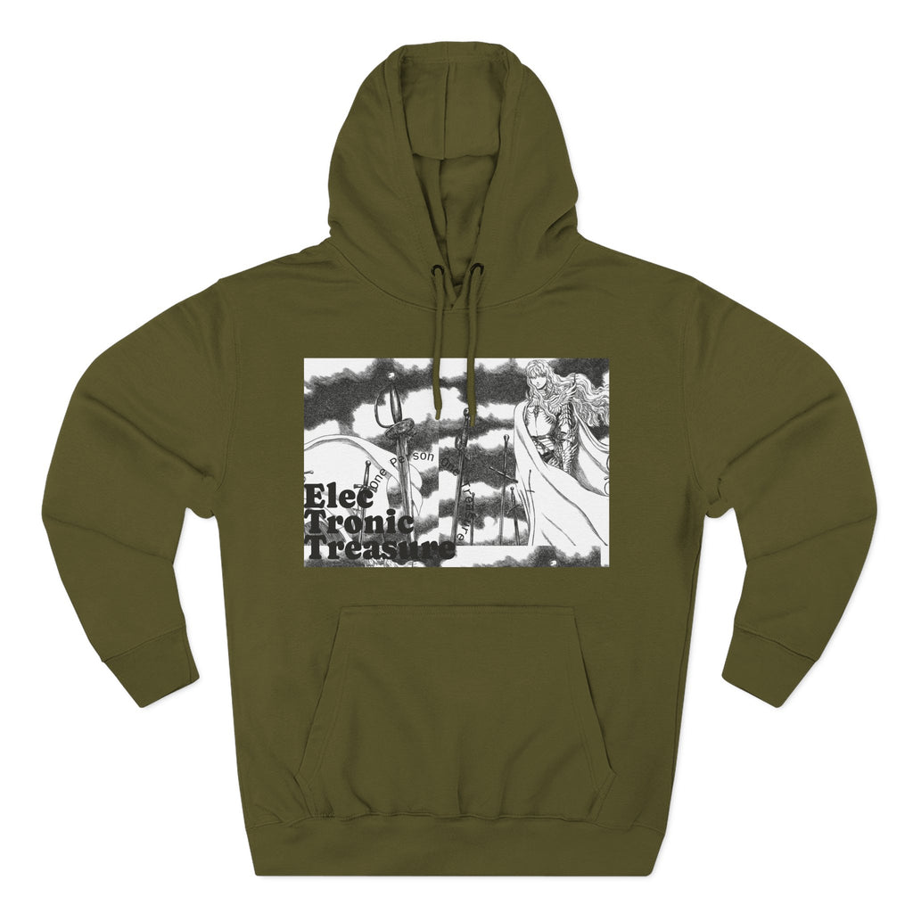 Griffith-Themed Fleece Hoodie — Electronic Treasure Graphic