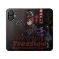 Kasane Teto "Gangsta Noir" Flip Phone Case | Gothic Anime Wallet Cover | Electronic Treasure