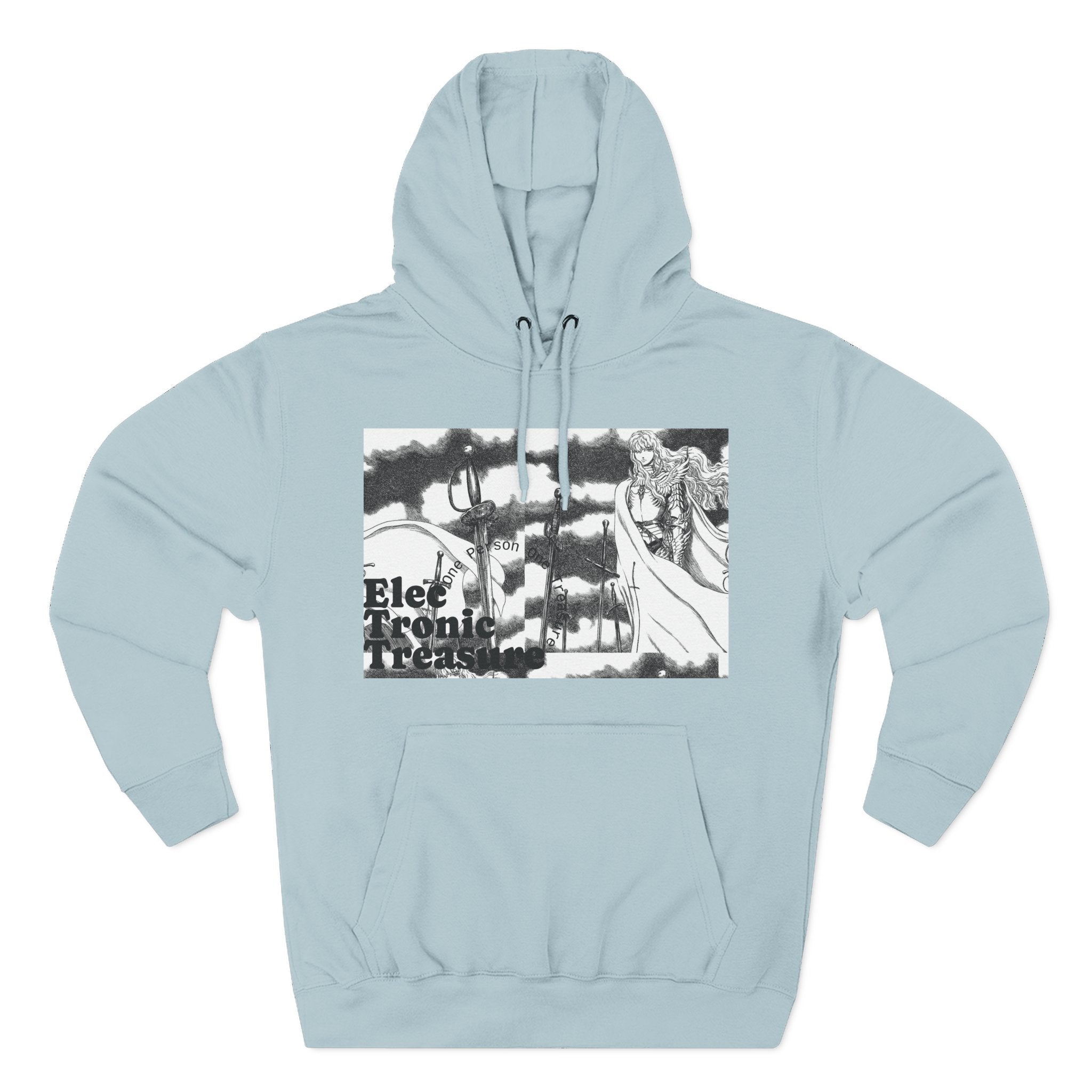 Griffith-Themed Fleece Hoodie — Electronic Treasure Graphic