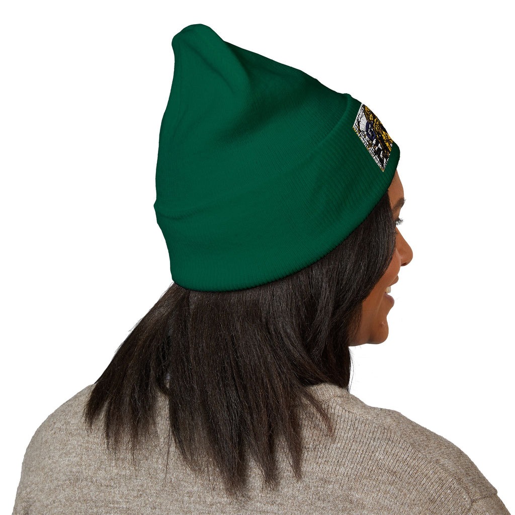 Yellow Haired Racer Embroidered Cuffed Beanie | Anime Racing Winter Hat | BMW Anime Streetwear Beanie | Vocaloid Car Club Knit Hat